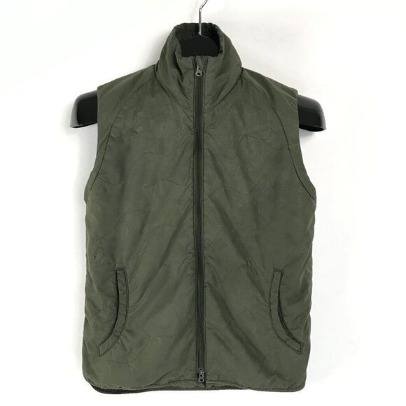 Columbia GRT Full Zip Vest Women's XS Green Floral Pockets Outdoor Winter Lined - Picture 1 of 12